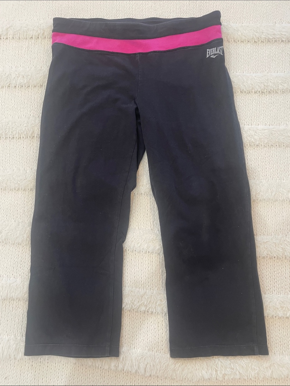 Everlast Black Leggings elastic Waistband Joggers pull on athletic pants size L